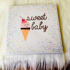 Sweet Baby Ice Cream Cone Sprinkles Canvas Art